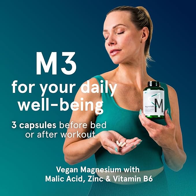 Puori Magnesium Complex Supplement - High Absorption Magnesium Taurinate &amp Gluconate Zinc Vitamin B6 &amp Malic Acid for Sleep Support Immune &amp Bone Health &amp Muscle Recovery - 120 Vega