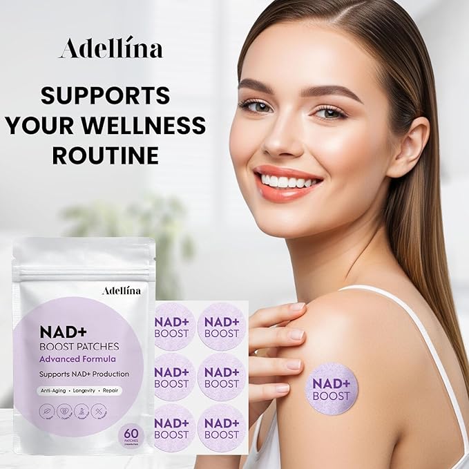NAD+ Patches for Women 60 Count: Advanced Formula with NMNH Nicotinamide Coq10-2 Months Pack