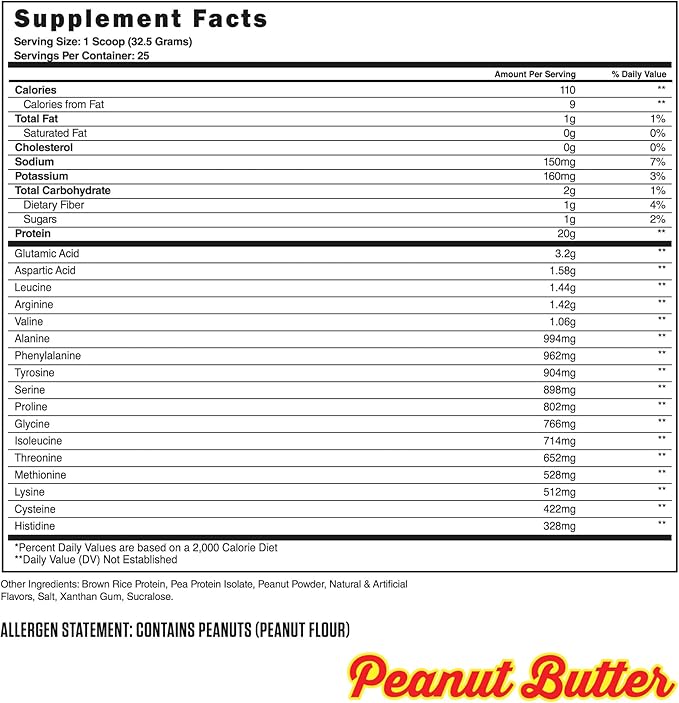 Steel Supplements Veg-PRO | Vegan Protein Powder Peanut Butter | 25 Servings (1.65lbs) | Protein Powder with BCAA Amino Acid | Gluten Free | Non Dairy | Low Carb Formula | Artficial Flavoring