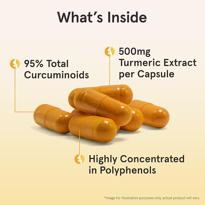 Jarrow Formulas Curcumin 95 Supplement - Turmeric Extract Supplement 500 mg for Antioxidant &amp Joint Support 120 Capsules