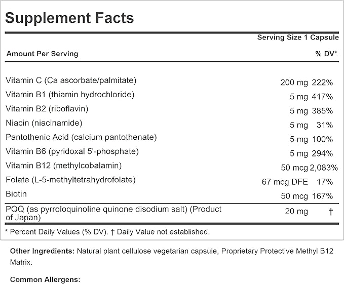 ANDREW LESSMAN PQQ 20mg - 120 Capsules - 20mg Pyrroloquinoline Quinone Natural Protective Compound Supports Vital Organs Heart Brain Liver Immune System. Mitochondrial Biogenesis No Additives