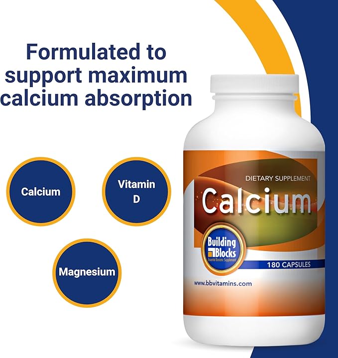 Building Blocks Calcium Citrate Capsule for Bariatric Patients 180 Count 30 Day Supply