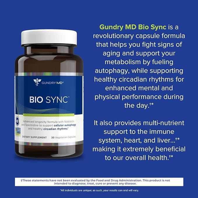 Gundry MD® Bio Sync Supplement for Daytime Energy Supports Focus and Memory†* - (30 Servings)
