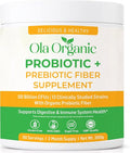 Max Strength Probiotic Powder – 60 Billion CFU with Prebiotics &amp 10 Strains – Supports Digestive &amp Gut Health – Non-GMO Formula (300g Jar)