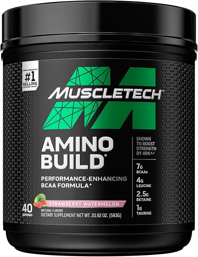 Muscletech Whey Protein Powder &amp BCAA Amino Acids Powder Muscle Building Formula with Whey Isolate Peptides BCAAs &amp Electrolytes (4 Pound 40 Servings)