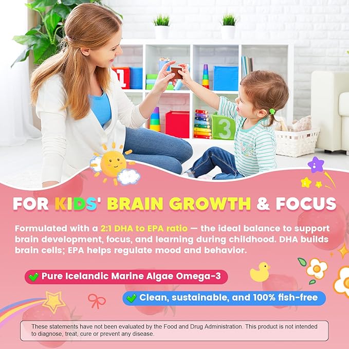 (2 Pack) Kids Methylated Multivitamin Gummies with Omega 3 Multivitamin for Kids 4+ w/L Methylfolate &amp B12 Calcium Probiotics Elderberry 16 Vitamins for Healthy Growth Immune Support Sugar