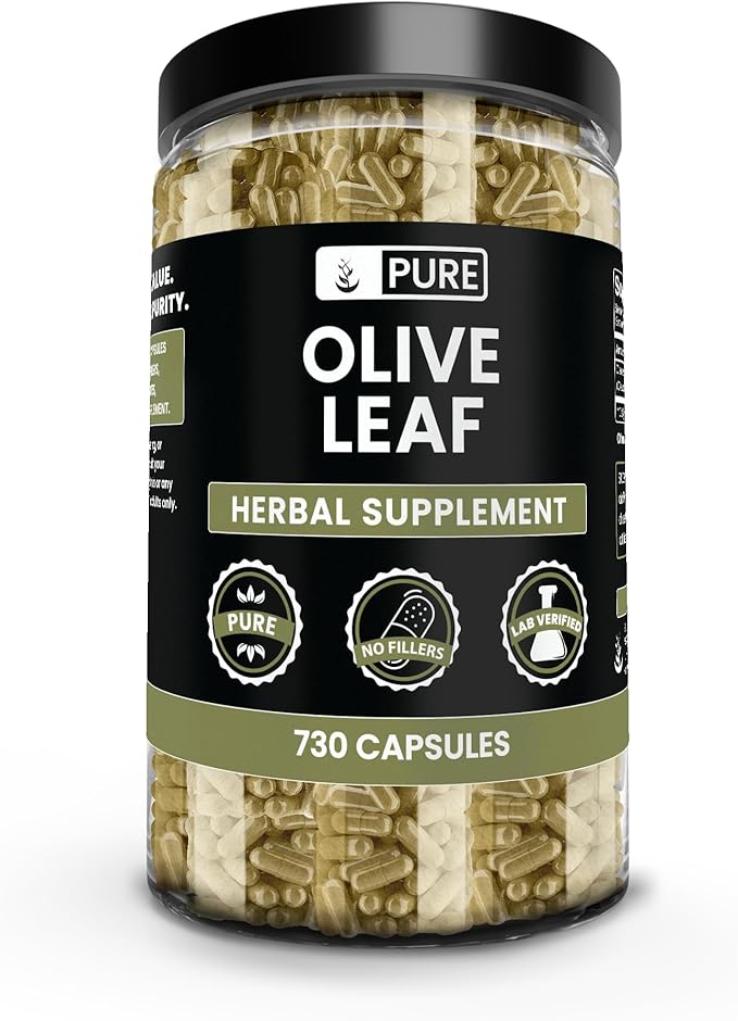 PURE ORIGINAL INGREDIENTS Olive Leaf (730 Capsules) No Magnesium Or Rice Fillers