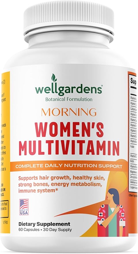 100% Pure Womens Multivitamin for Hair Growth + Complete Vitamins for Women – Biotin Zinc Antioxidants – Supports Skin Energy Immune Health – Made in USA – 60 Capsules