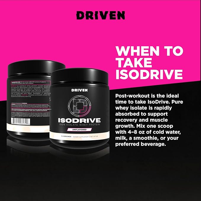 Driven Nutrition ISODRIVE Premium Whey Isolate (1lb Unflavored)