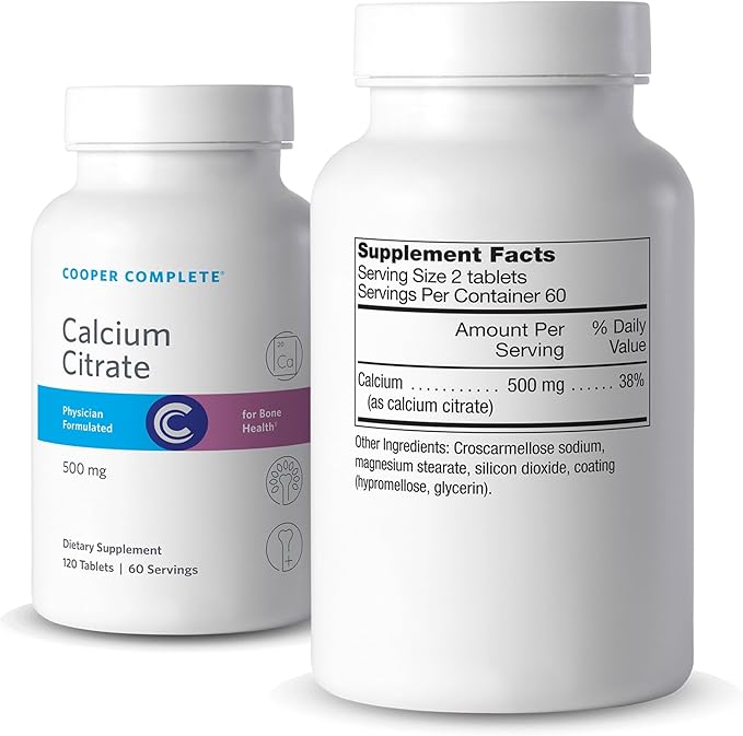 Cooper Complete - Calcium Citrate Supplement - 500 mg - 120 Tablets Pack of 1