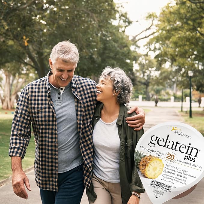ProSource Gelatein Plus Pineapple: 20 Grams of Proteins. Ideal for Clear Liquid Diets Swallowing Difficulties Dialysis and Oncology. Great Pre or Post Workout Snack. (12 Pack) …