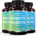 Zentastic Probiotics &amp Prebiotics Supplement - 50 Billion CFU - for Men &amp Women’s Immune &amp Digestive Health - 16 Strains - Shelf Stable - 180 Delayed Release Veggie Capsules
