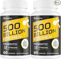 Probiotics for Men 500 Billion CFUs &amp 12 Strains Mens Probiotic with Turmeric Cranberry Goji Gut Health for Men for Digestive Health Gut Bloating &amp Gas Immune Energy Support 60-Day Su
