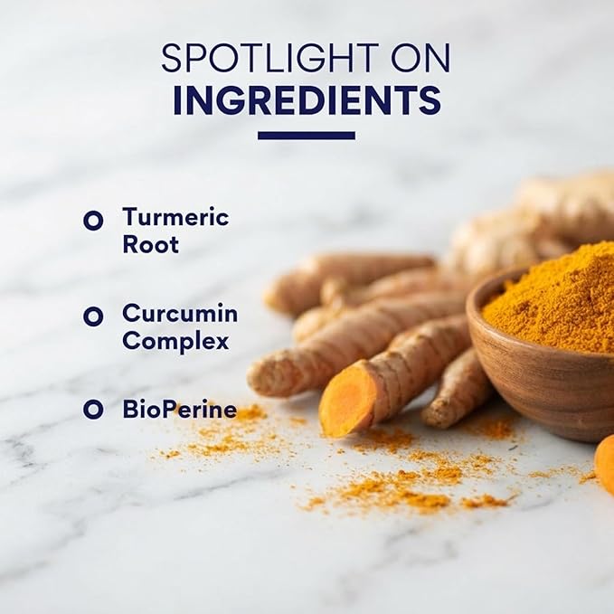 Research Verified Turmeric Curcumin Supplement with Black Pepper (BioPerine) - High Potency Curcumin - Antioxidant Joints &amp Daily Wellness - 60 Vegan Turmeric Capsules - Made in USA - 1 Month Sup