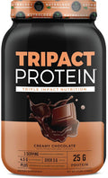 Nutrology TRIPACT Protein Powder - 7-in-1 Meal Replacement Shake with Grass Fed Whey Protein Powder Pea Rice &amp Greens - Boost Muscle Recovery &amp Immunity Creamy Chocolate Flavor 40 Serving