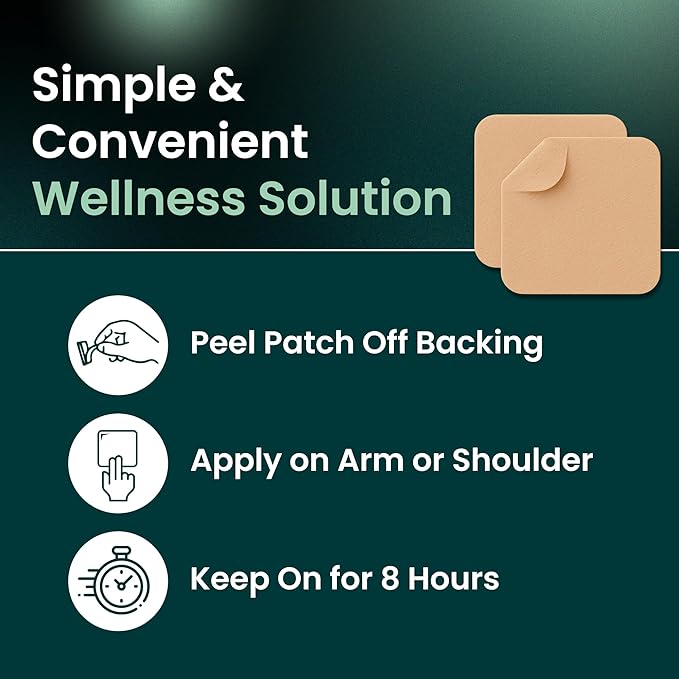 NAD Patches for Women &amp Men | NAD+ Patch for Energy &amp Healthy Aging | with CoQ10 &amp Nicotinamide | 60 Day Supply