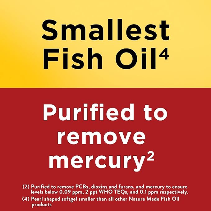 Nature Made Omega 3 Fish Oil Supplements550mg Per ServingFish Oil Omega 3 Supplements as Ethyl Esters for Healthy Heart Support300 Softgels100 Day Supply(Pack of 2)