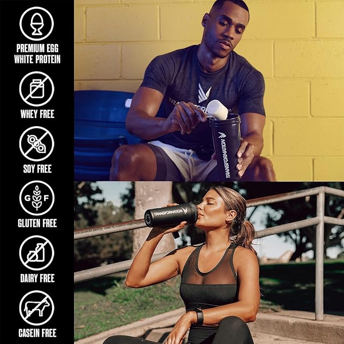 Transformation Chocolate Premium Protein Powder + Super Greens Immune Boosting Combo Pack- Energy Gut Health Detox &amp Diet Support- 30g Multi-Protein Superblend &amp 1 Full Serving Vitamins &amp