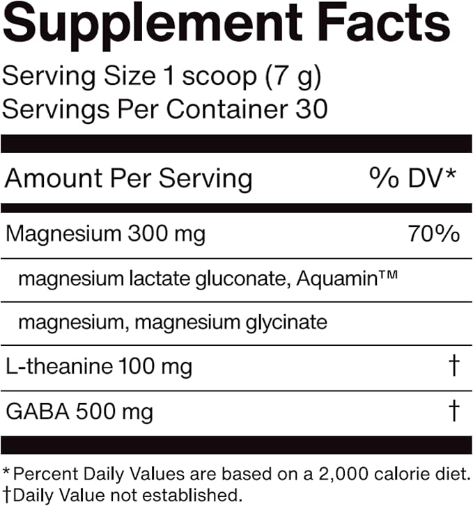 mellö Magnesium Supplement Superblend Powder - Magnesium Glycinate with L-Theanine GABA and 70 Trace Minerals - Supports Sleep Relaxation Balanced Energy - Pomegranate Flavor 30 Servings