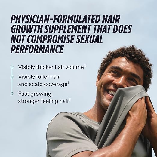 Nutrafol Men's Hair Growth Supplements Clinically Tested for Visibly Thicker Hair and Scalp Coverage Dermatologist Recommended - 1 Month Supply