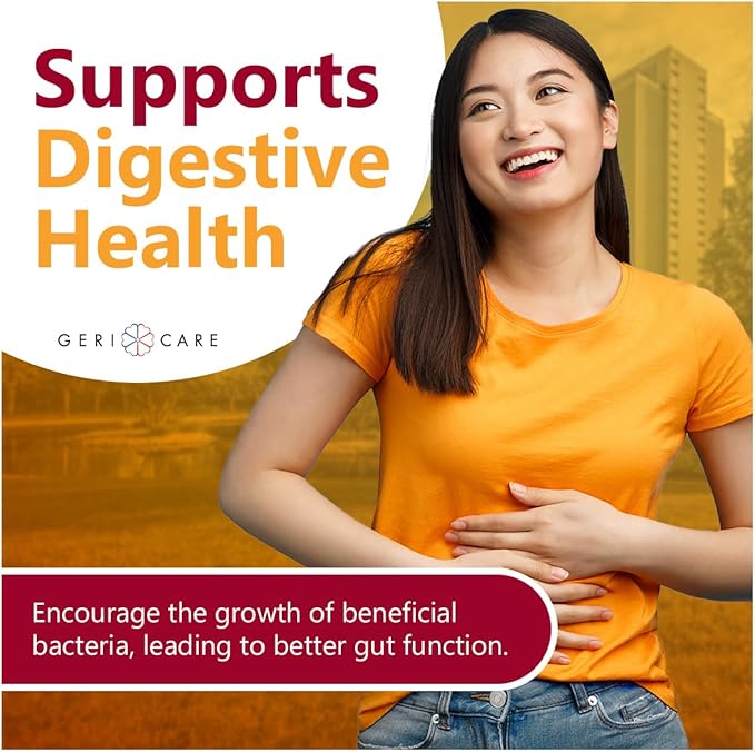 GeriCare Prebiotic Digestive Support Gummies Compare to Metamucil Fiber Gummies Berry Flavor 72 Count Plant-Based Fiber for Gut Health Non-GMO Gluten-Free Vegan Fiber Supplement (2 Pack)