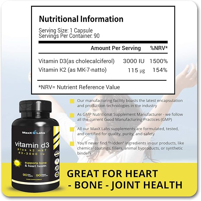 Advanced Bladder Control Supplements for Women &amp Men 60Ct + Vitamin D3 K2 3000 IU with Vitamin K as MK-7 from Natto Support Healthy Bones Teeth Heart &amp Immune Function 90Ct