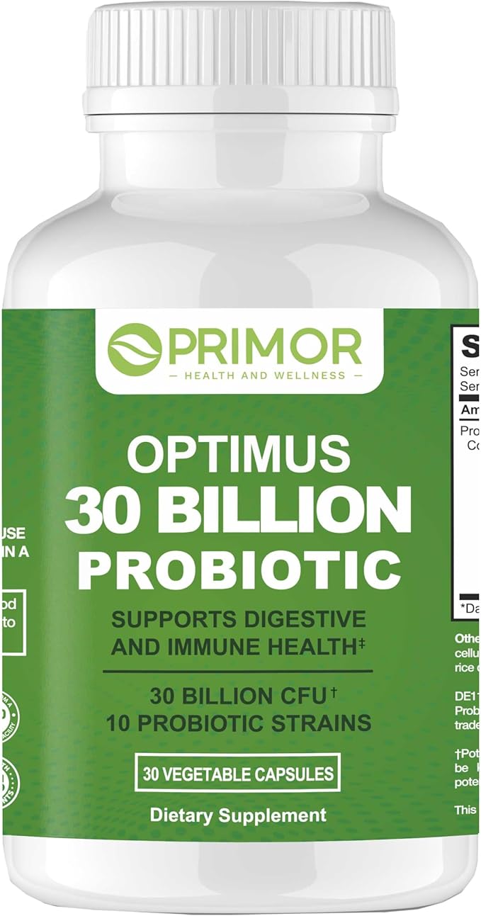 30 Billion Probiotics – 10 Strains | Vegan Non-GMO | Healthy Gut - Supports Digestive – Occasional Constipation Diarrhea Gas &amp Bloating. for Women &amp Men | 30 Count