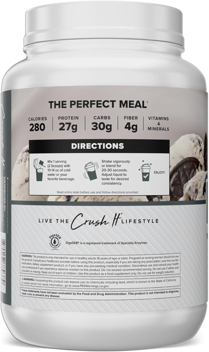 Core Nutritionals MRP Full Spectrum Meal Replacement | Whey Protein Blend + Low Glycemic Carb Blend | 27g Protein | 3 Pound (Cookies N' Cream)