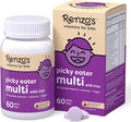 Renzo's Picky Eater Kids Multivitamin with Iron Dissolving Kids Vitamins with Vitamin D3 &amp K2 and More 60 Sugar-Free Melty Tabs Cherry Mo’ Cherry Flavored