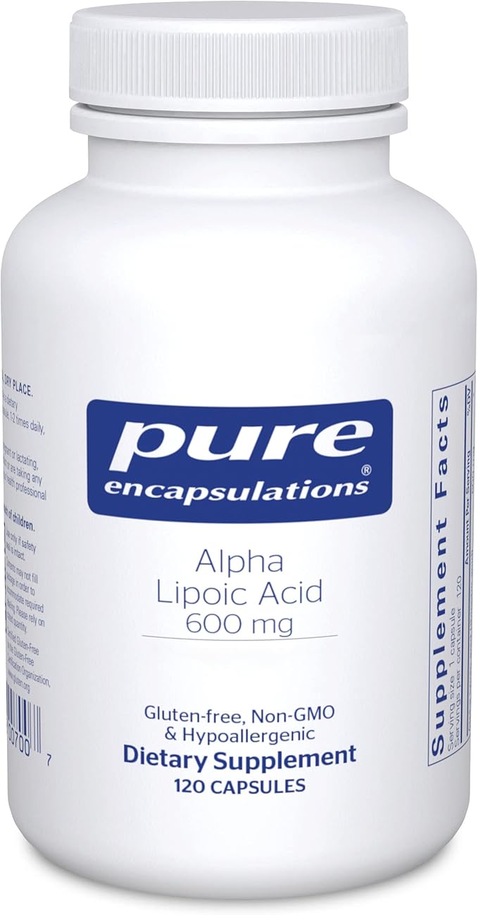 Pure Encapsulations Alpha Lipoic Acid 600 mg - ALA Supplement for Liver Support Antioxidants Nerve Health Cardiovascular Health &amp Carbohydrate Support - Premium Alpha Lipoic Acid - 120 Capsules