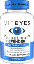 Viteyes Blue Light Defender+ Supplement Capsules Dietary Safeguard from Harmful Blue Light 30 Capsules