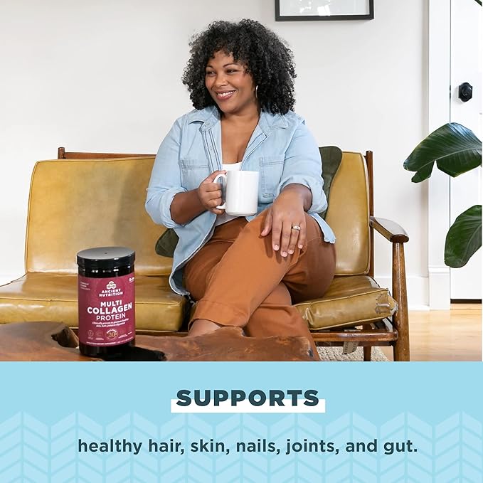 Ancient Nutrition Bone Broth Protein Powder Vanilla 40 Servings + Multi Collagen Protein Powder Unflavored 45 Servings