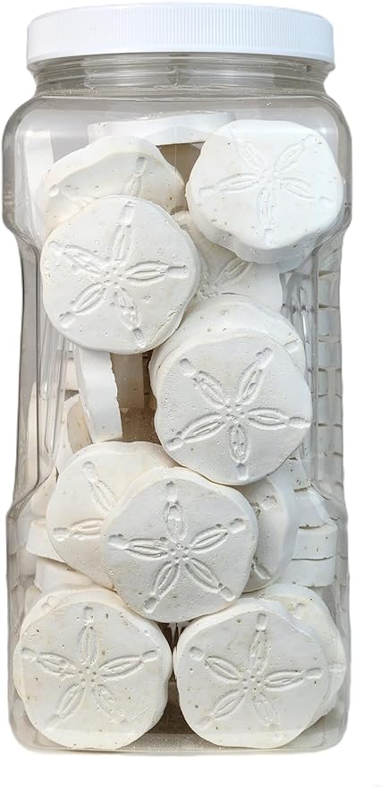 Aquatic Foods Inc. Calcium Feeder Disks for Shrimp Snails Crabs Crayfish Hermit Crabs and All Tropical Fish 75 Count Jar of Medium-Large Feeder Disks