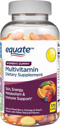 Equate Women's Multivitamin Gummies Daily Complete Multivitamin for Adult Women Mixed Berry Orange Peach Flavor 170 Count Sticker