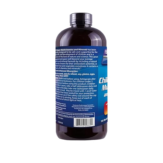 Dr's Advantage DA862 Liquid Children's Multivitamin and Minerals 16 oz.