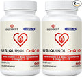 Ubiquinol CoQ10-600mg-Softgel Active Coq10 Ubiquinol Supplement with Vitamin E &amp Omega 3 6 9 High Absorption-Coenzyme-Q10 Powerful Antioxidant for Energy Production Tested 120 Count