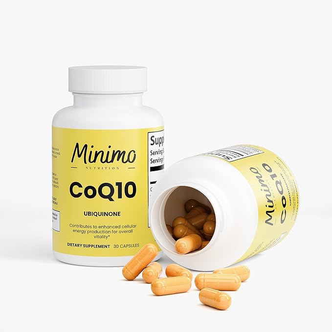 CoQ10 Ubiquinone 200mg 3rd Party Tested Optimally Absorbed Ubiquinone Vegan Gluten Free Dietary Supplement Support for Heart Health &amp Brain Function 30 Capsules