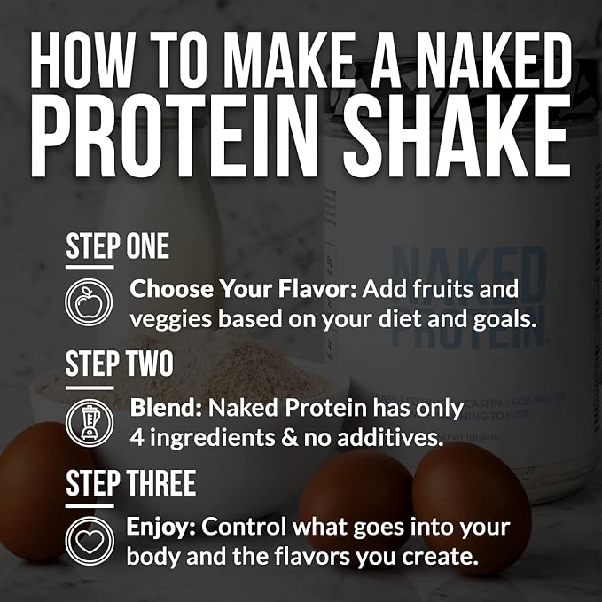 NAKED Protein Powder Blend - Egg Whey and Casein Protein Blend