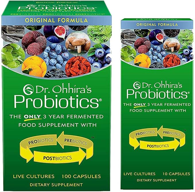 Dr. Ohhira's Probiotics Daily Original Formula 100 Caps with Bonus 10 Capsule Travel Pack No Refrigeration Non-GMO