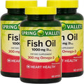 Omega 3 Fish Oil 1000mg – 60 Softgels Omega-3 Supplements for Women and Men Fish Oil Fatty Acid Daily Essential Supplement (Pack of 3)