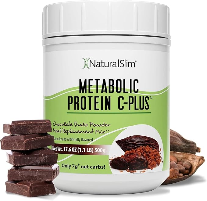 Metabolic Protein C-Plus Whey Protein Powder &amp Shake Meal Replacement with Vitamin C L-Glutamine &amp Digestive Enzymes Low Carb Protein Drink Support Metabolism Energy &amp Gut health 1.1