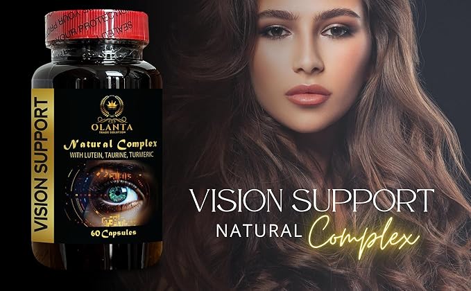 organic lutein supplements for eyes - VISION SUPPORT COMPLEX - vision supplements for seniors Healthy Vision Antioxidant for Eye Support bilberry fruit extract - 1 Bottle 60 Capsules
