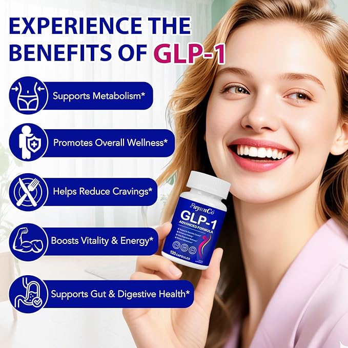 GLP 1 Supplement GLP-1 Probiotic for Appetite Regulate &amp Gut Health Reduce Hunger &amp Cravings for Digestive Promote GLP-1 Production &amp Support Weight Management Vegan for Women &amp Me
