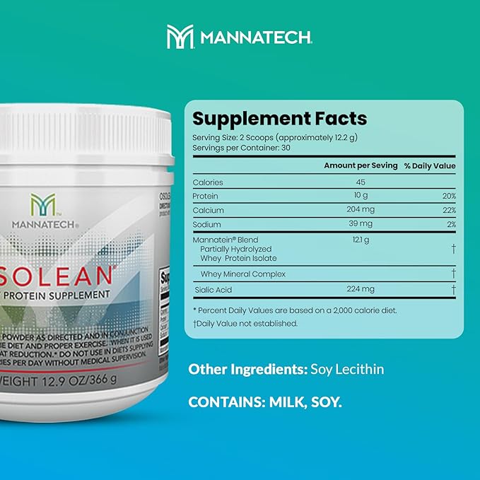 Mannatech Protein Powder OsoLean (Canister) 12.9 oz