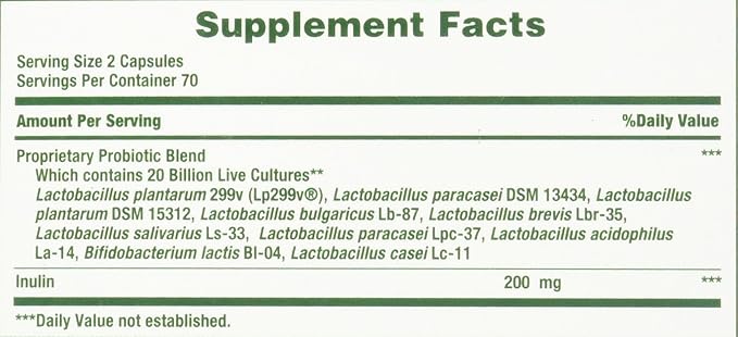 Nature's Bounty Ultra Strength Probiotic 10 140 Capsules