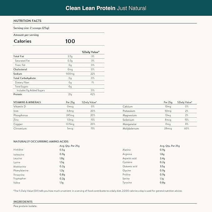 Nuzest Vegan Pea Protein Powder - Clean Lean Protein 40 Servings 20g Protein Unflavoured Protein Shake Mix + Sports Shaker Bottle 24oz