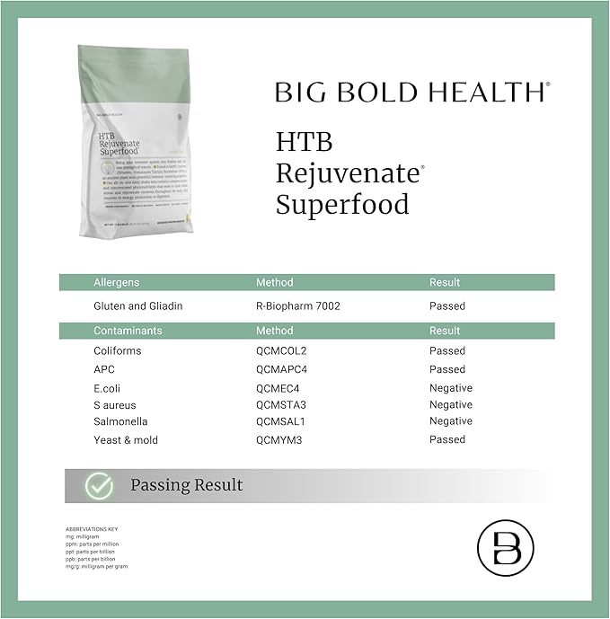 BIG BOLD HEALTH HTB Rejuvenate Superfood Plant-Based Protein Powder | Himalayan Tartary Buckwheat with Polyphenols &amp 17g Protein | Gut &amp Immune Support | Vanilla Flavor