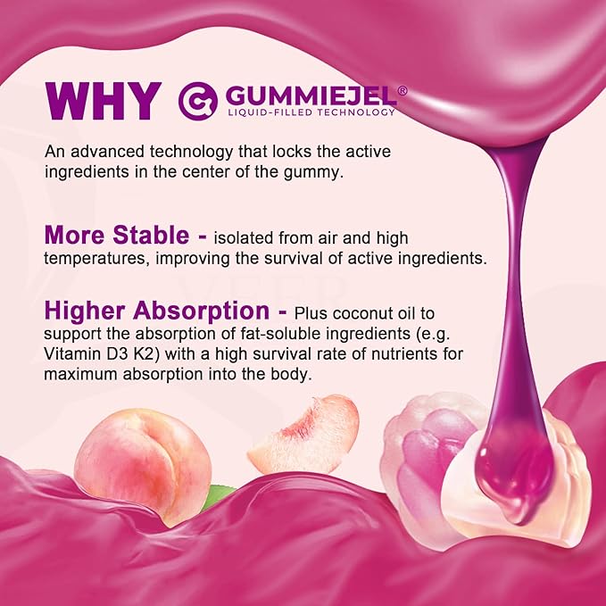 Sugar Free Calcium Citrate Gummies for Women &amp Men 1000mg Vitamin D3 K2 Magnesium Zinc Boron Manganese Copper Ultimate Absorption Calcium Supplements for Bone Muscle &amp Immune - Vegan