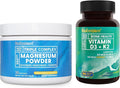 BioEmblem Vitamin D3 K2 Capsules and Triple Magnesium Powder Drink