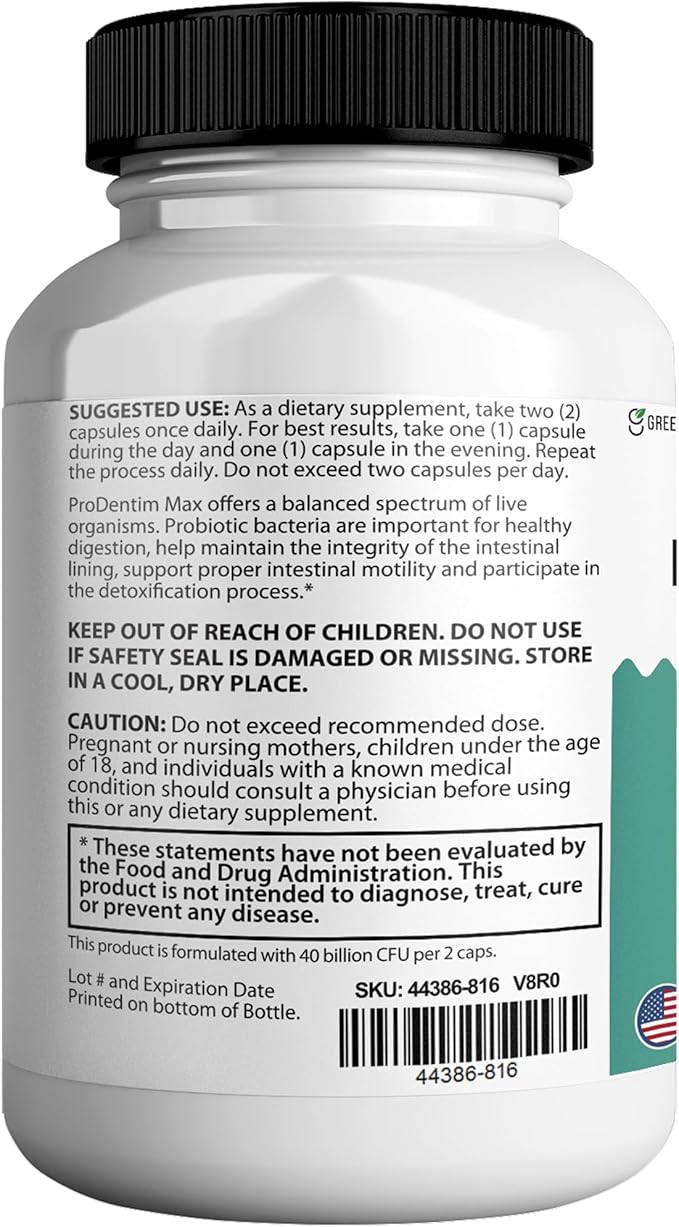 Max for Gums and Teeth Health - 40 Billion CFU Advanced Oral Probiotics Fresh Breath Support - 60 Capsules (15 Pack)